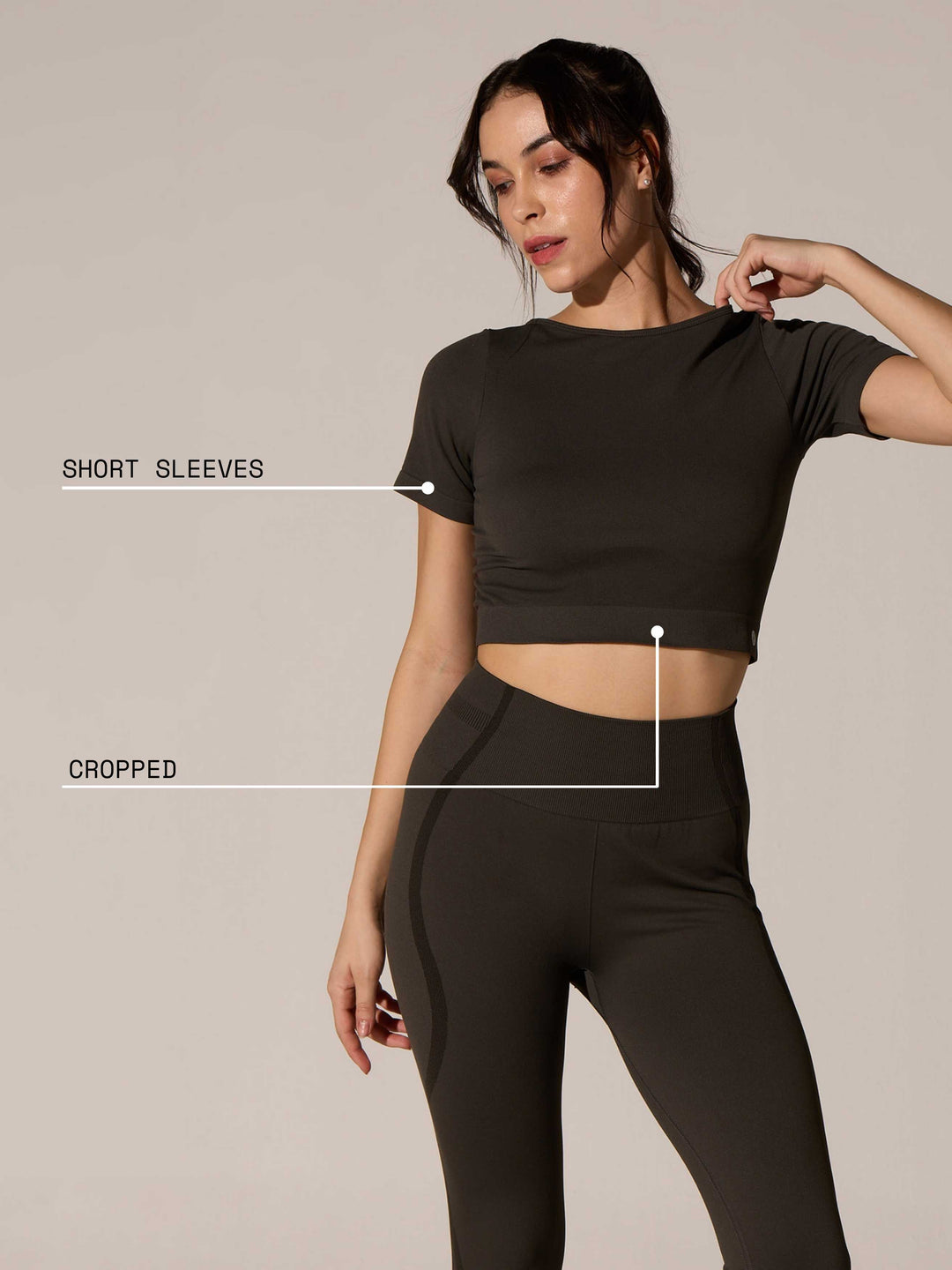 Charcoal Seamless Sculpt Tee