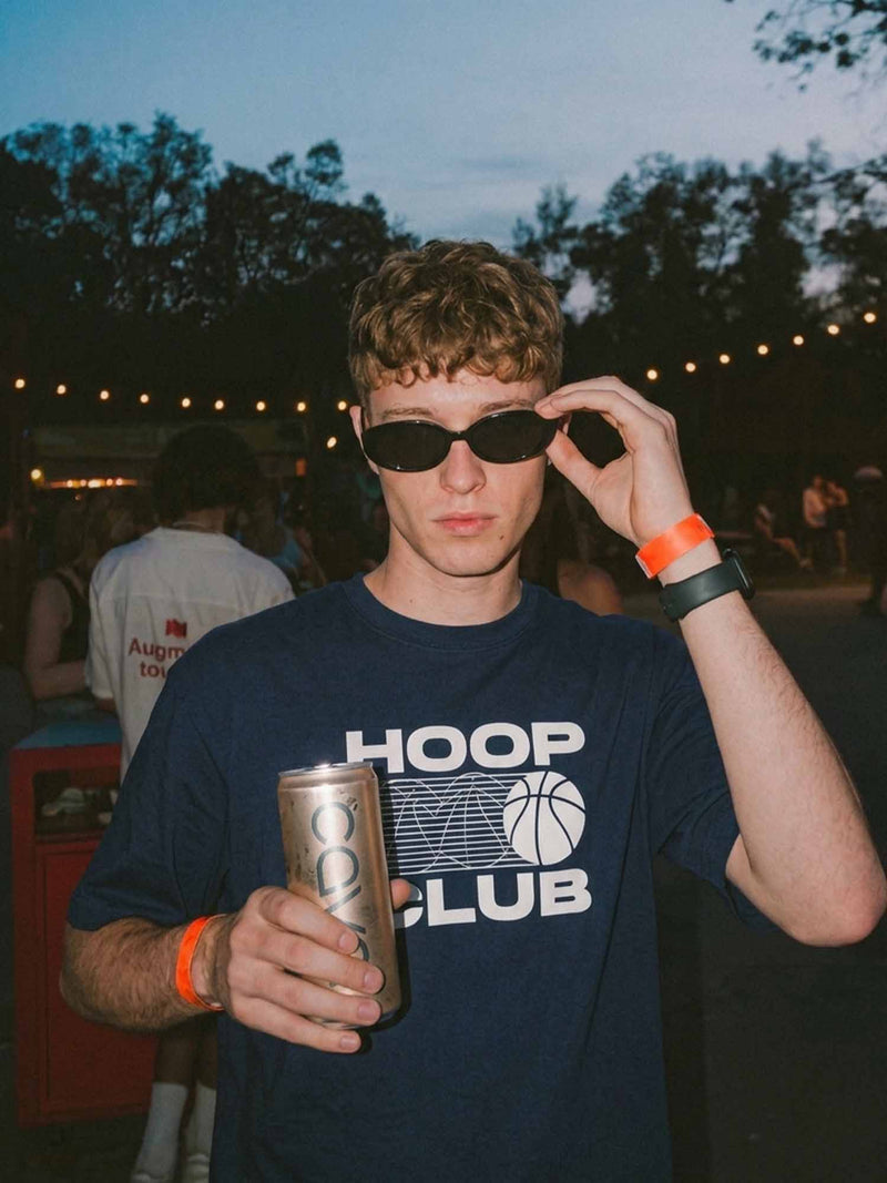 Navy Certified Hoopers Oversized Printed Tee - Men