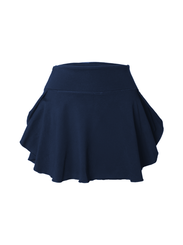 Navy Cotton Twirl Skorts