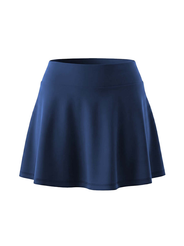 Navy Ripple Swim Skorts