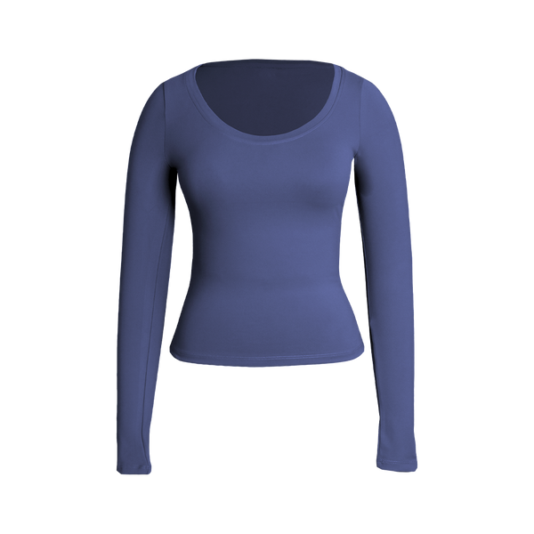 Navy Sculpt Scoop Top