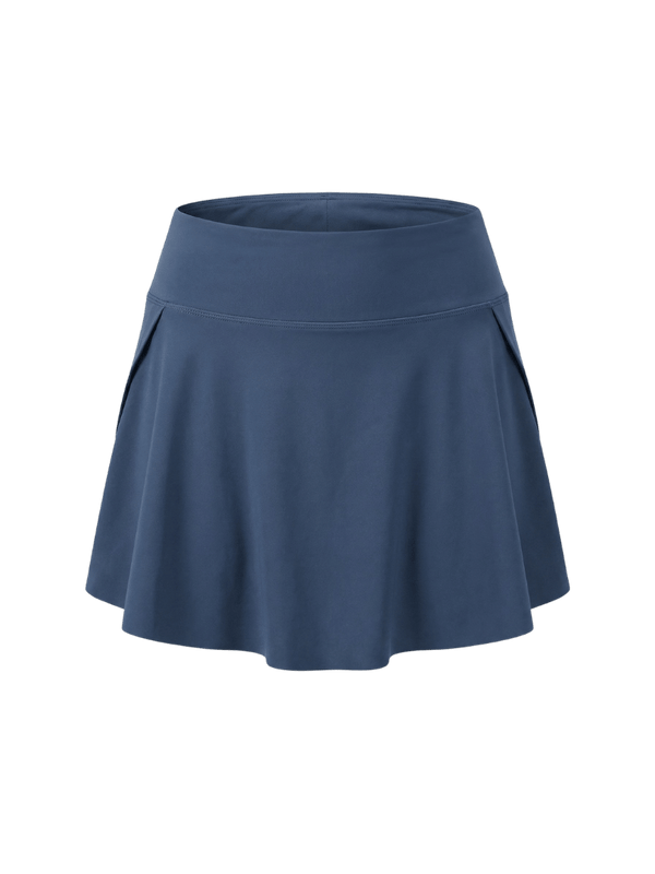 Steel Blue Swirl Tennis Skorts