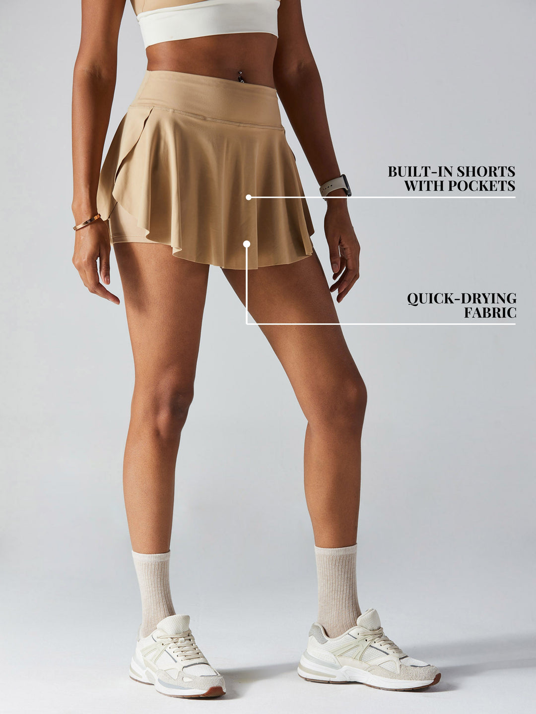 Nude Swirl Tennis Skorts