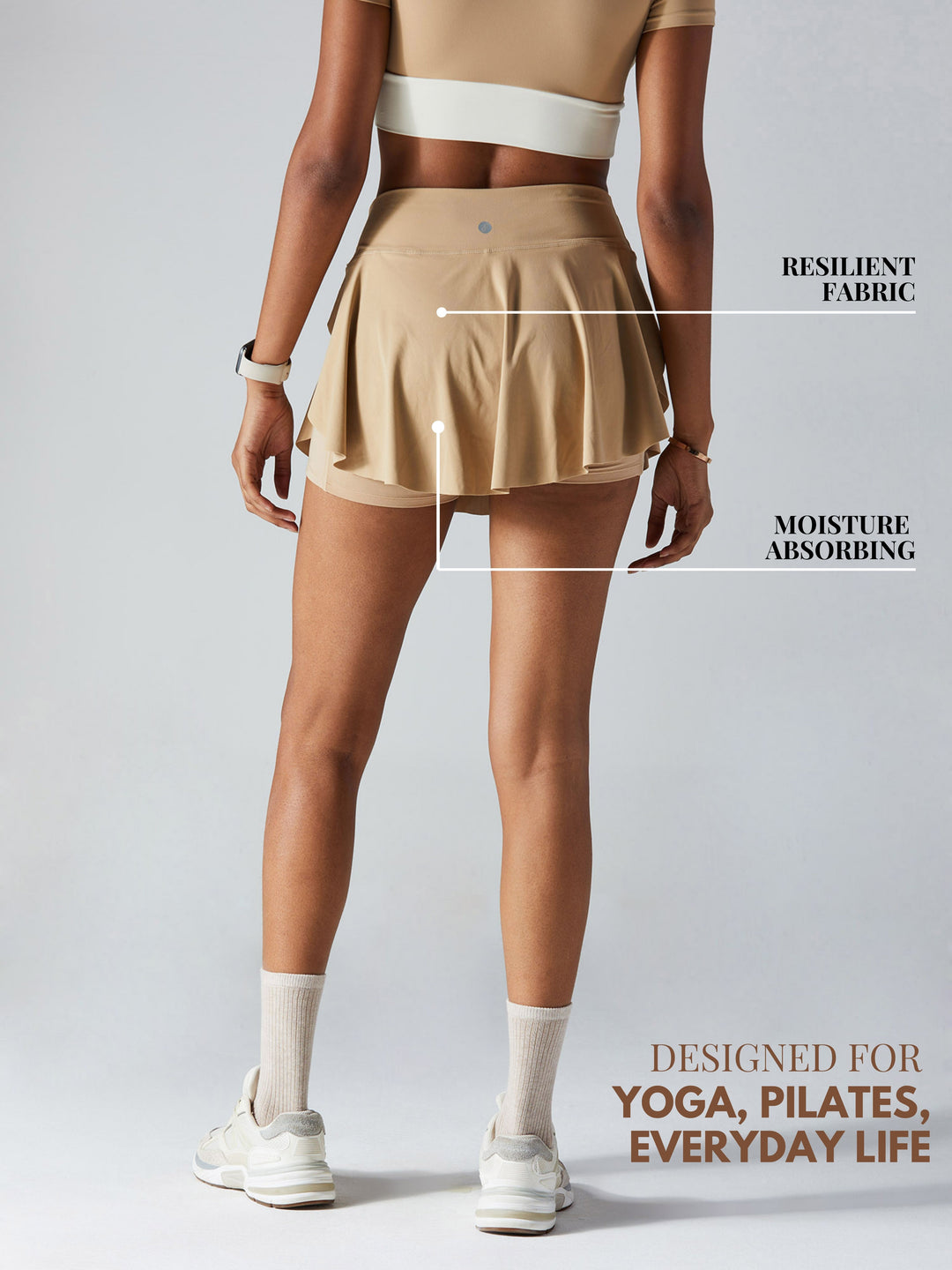 Nude Swirl Tennis Skorts