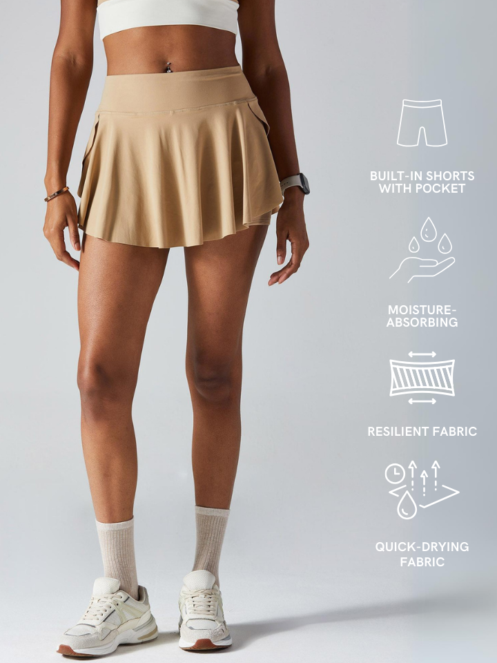 Nude Swirl Tennis Skorts