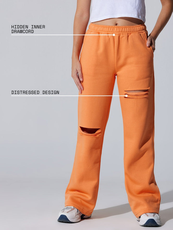 Orange Dual Slit Adapt Joggers