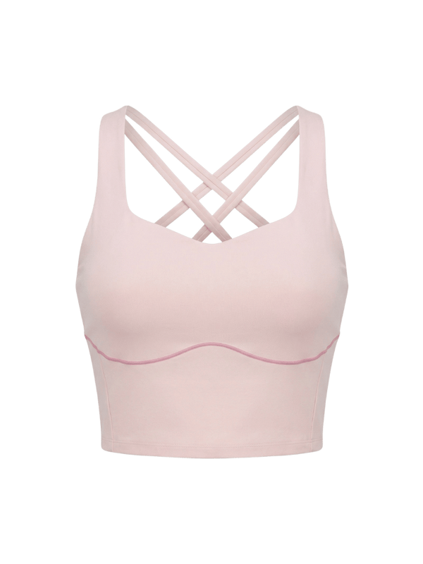 Blush Heartline Sports Bra