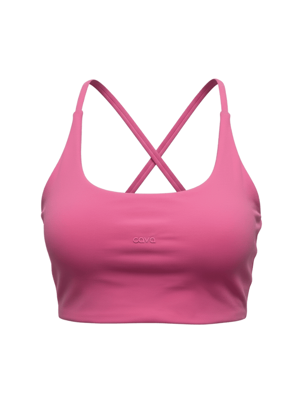 Pink Strap Back Sports Bra