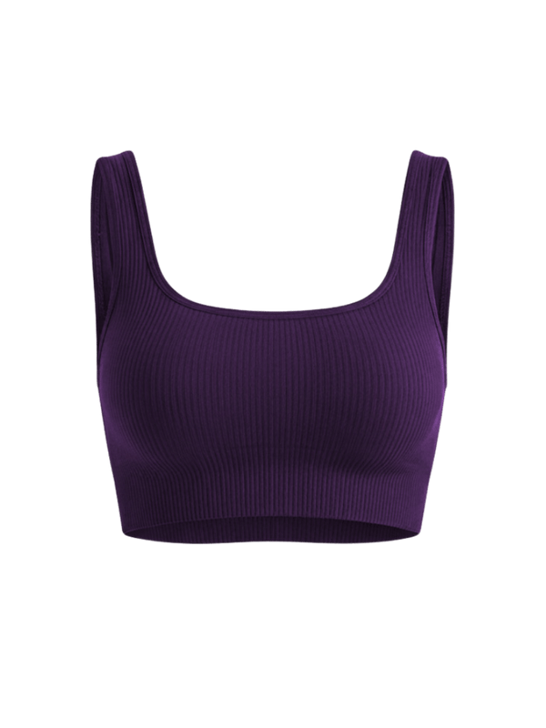 Plum Contoured Seamless Sports Bra