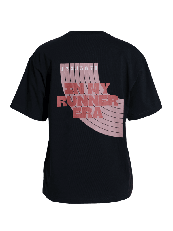 Black Graphic Oversized Tee - Women