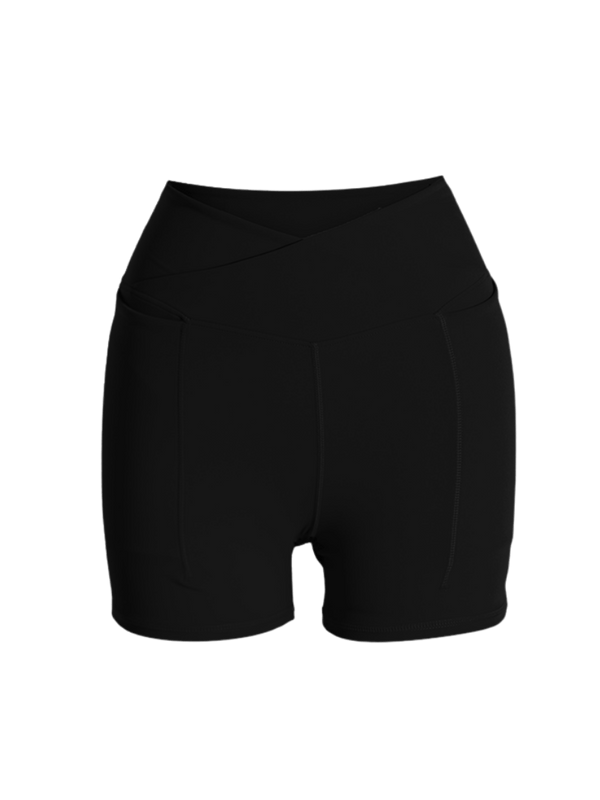 Black Hourglass Booty Shorts