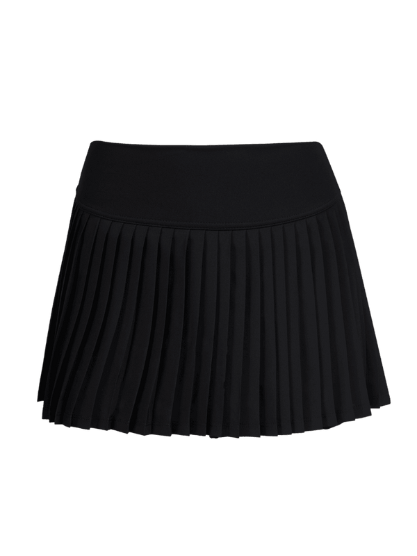 Black Plie Pleated Skort