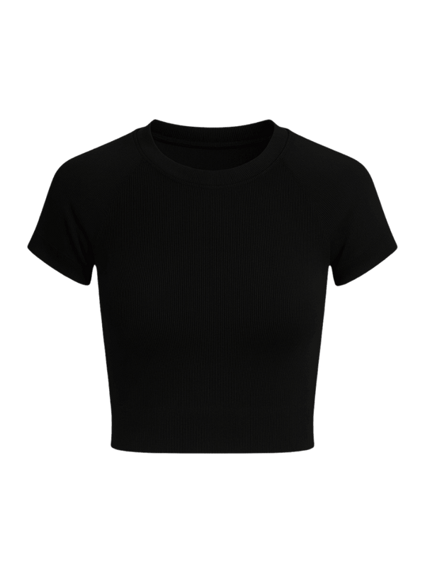 Black Pulse Cropped T-shirt