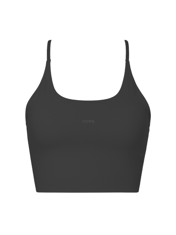 Black Strap Back Sports Bra