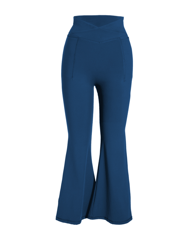 Navy Tall Hourglass Flared Leggings