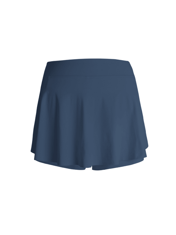 Steel Blue Swirl Tennis Skorts