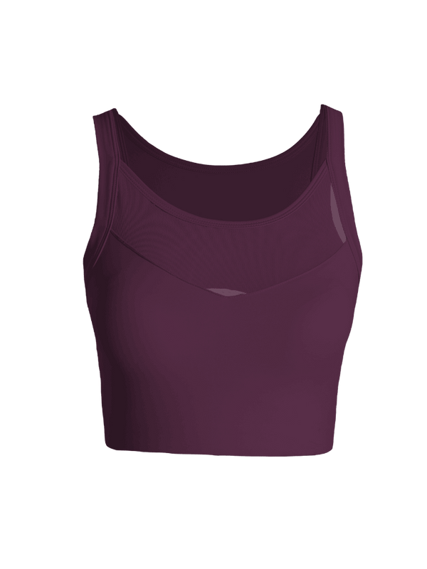 Wine Hyper Mesh Sports Bra