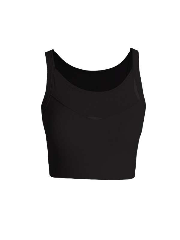 Black Hyper Mesh Sports Bra
