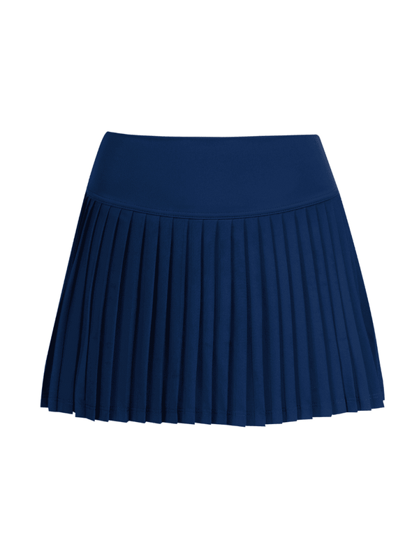Navy Plie Pleated Skort