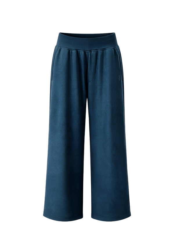 Petrol Blue Mello Wide Leg Joggers - Men