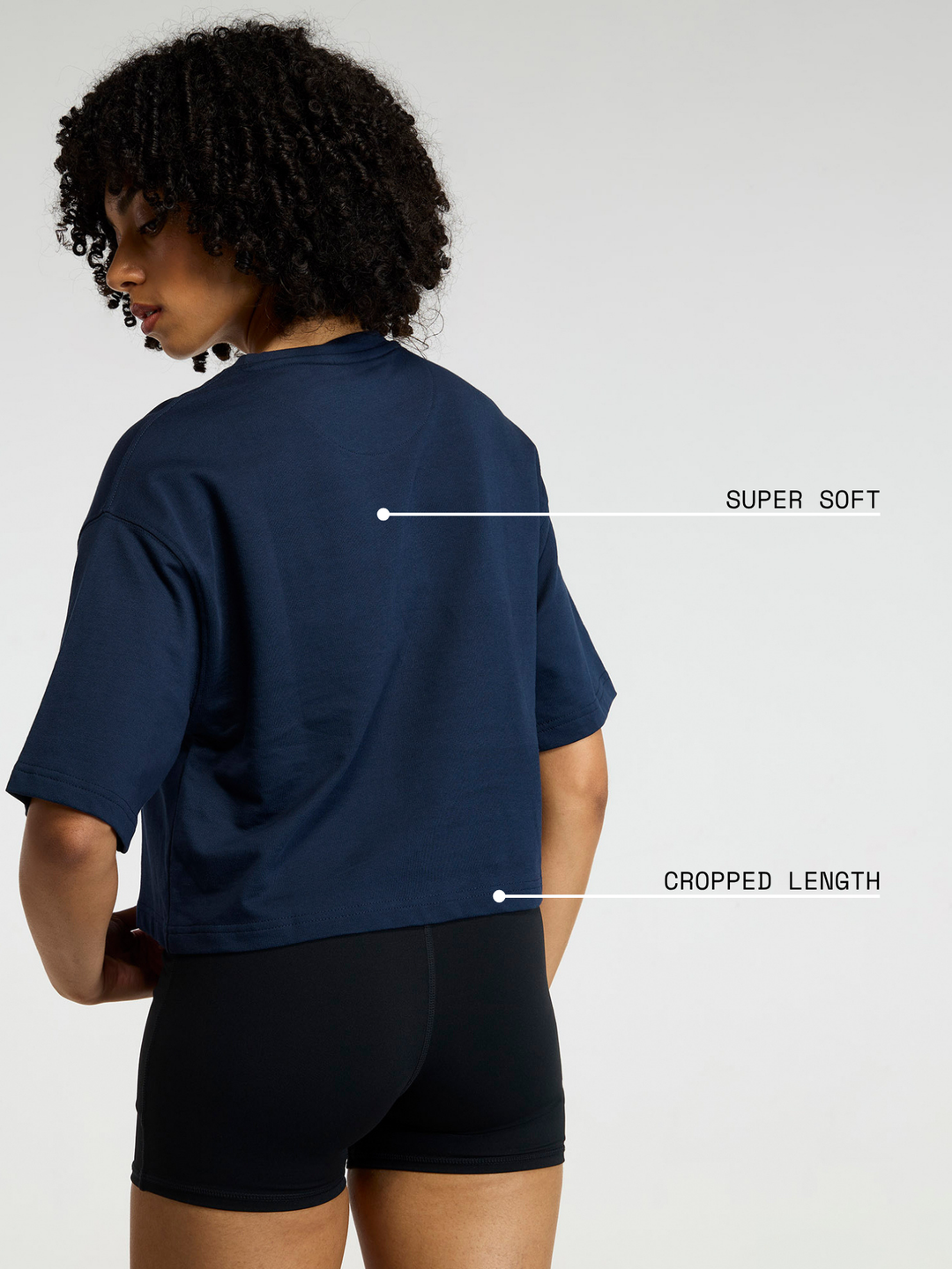Navy Pilates Core Boxy Tee
