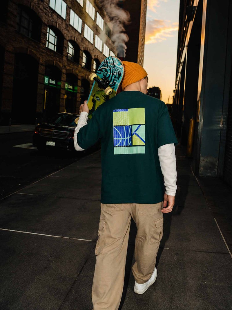 Pine Trackline Oversized Printed Tee - Men