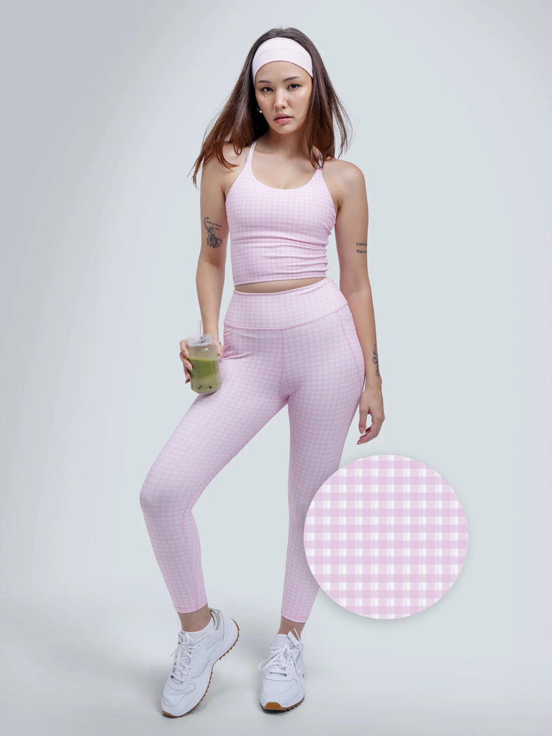 Pink Gingham Sculpt Core Leggings