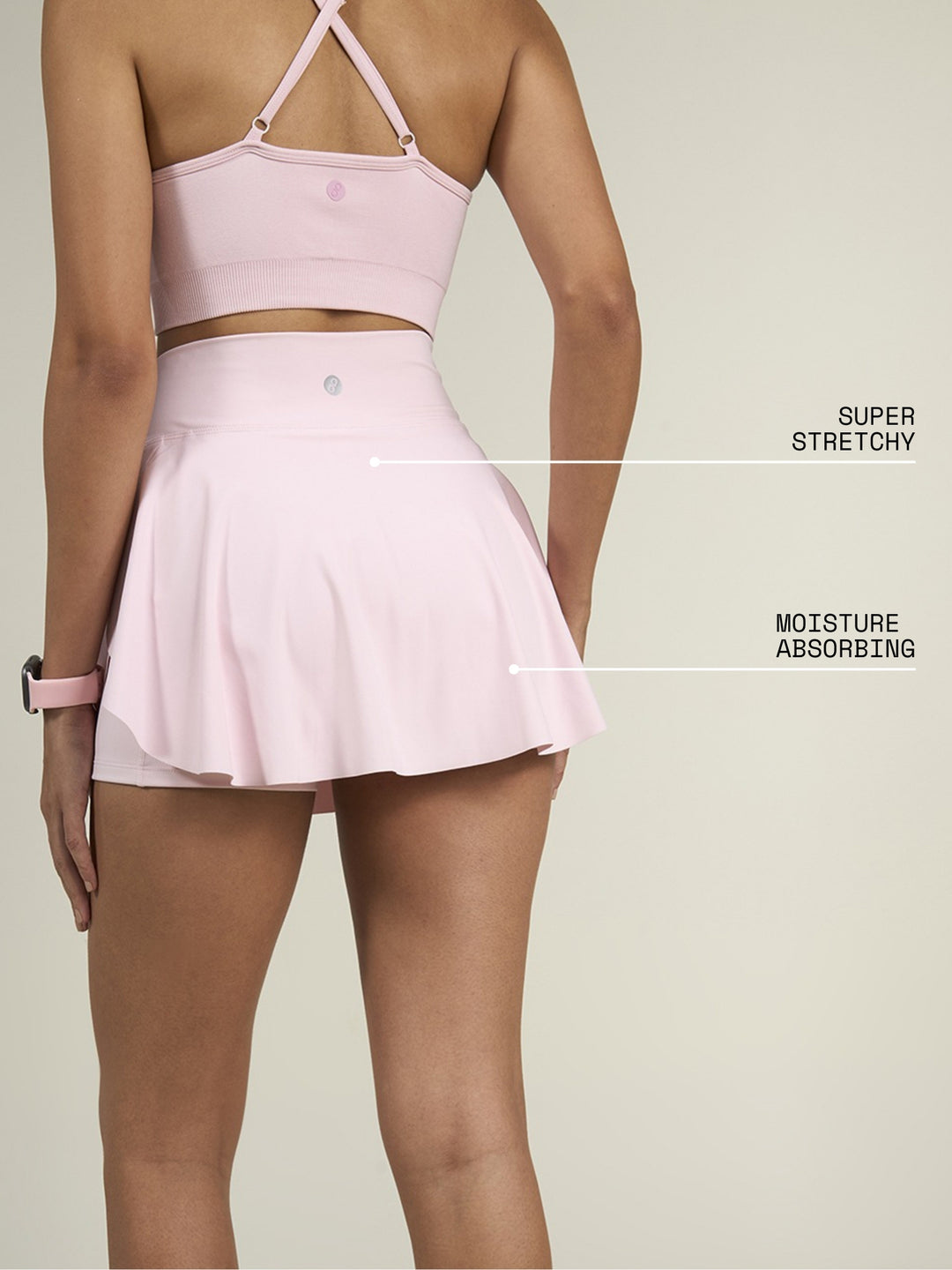 Blush Pink Swirl Tennis Skorts