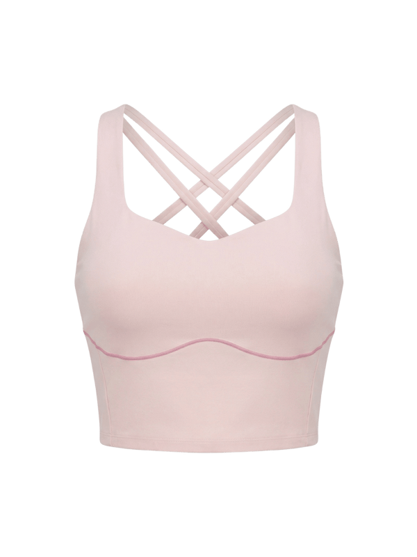 Blush Heartline Sports Bra