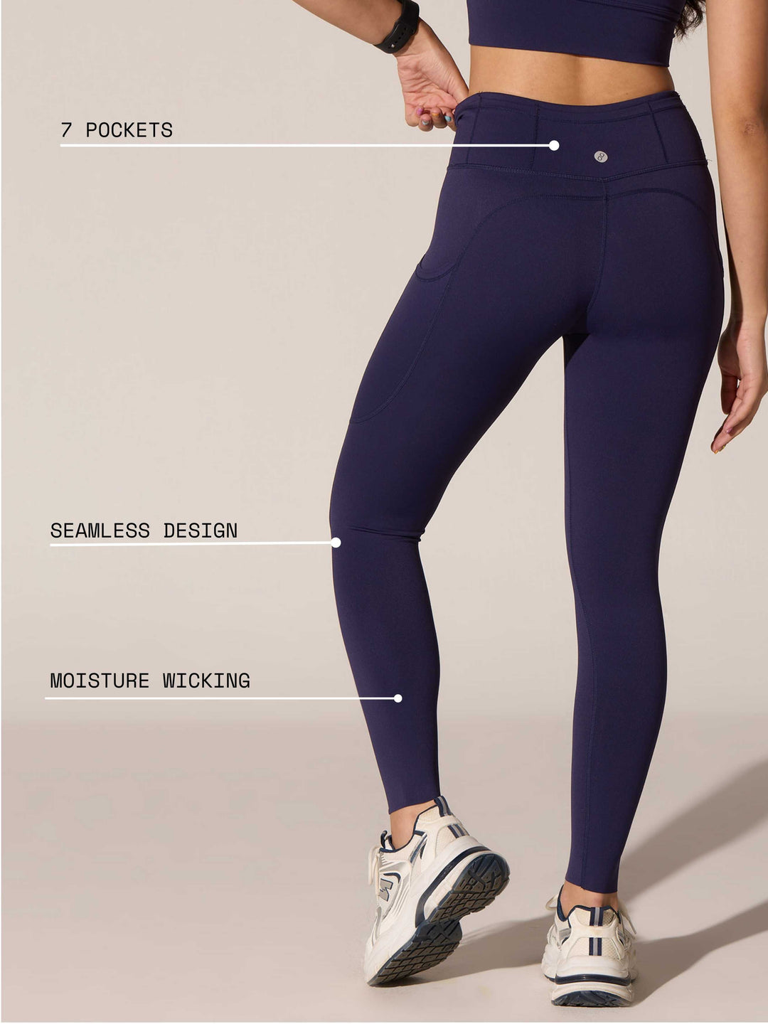 Purple Septa Pocket Leggings