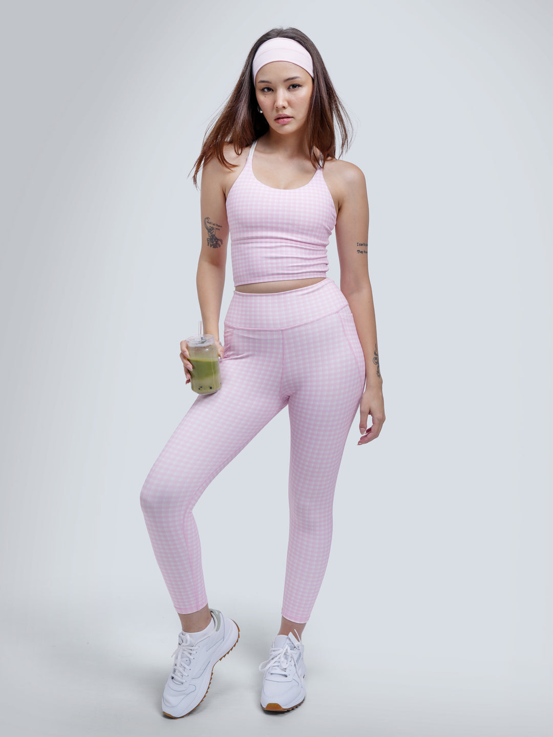 Pink Gingham Sculpt Core Leggings
