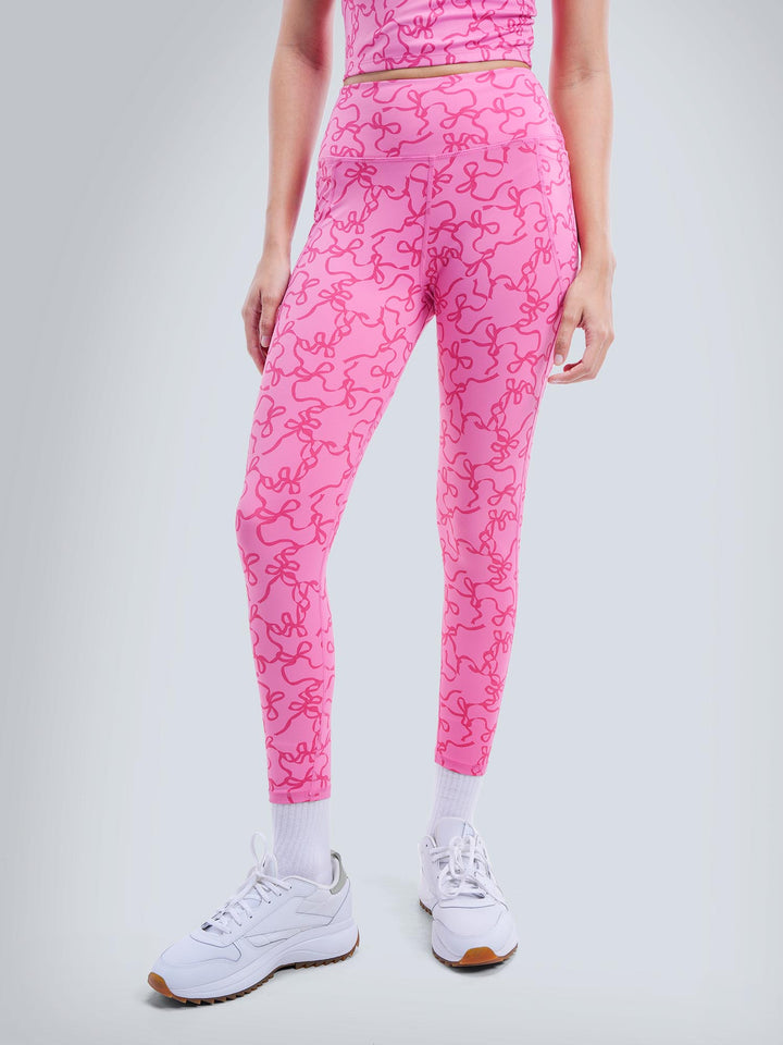 Fuchsia Bow Sculpt Core Leggings