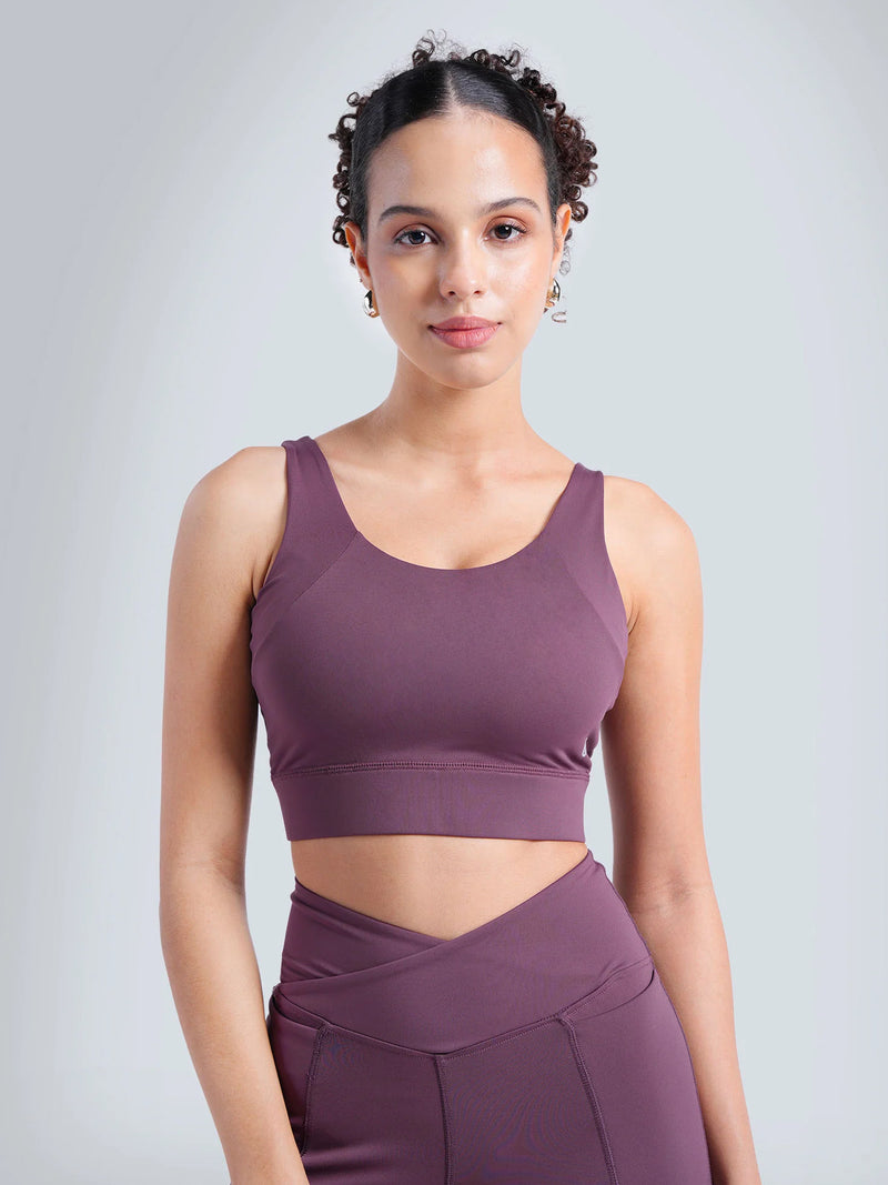 Wine High Impact Sports Bra