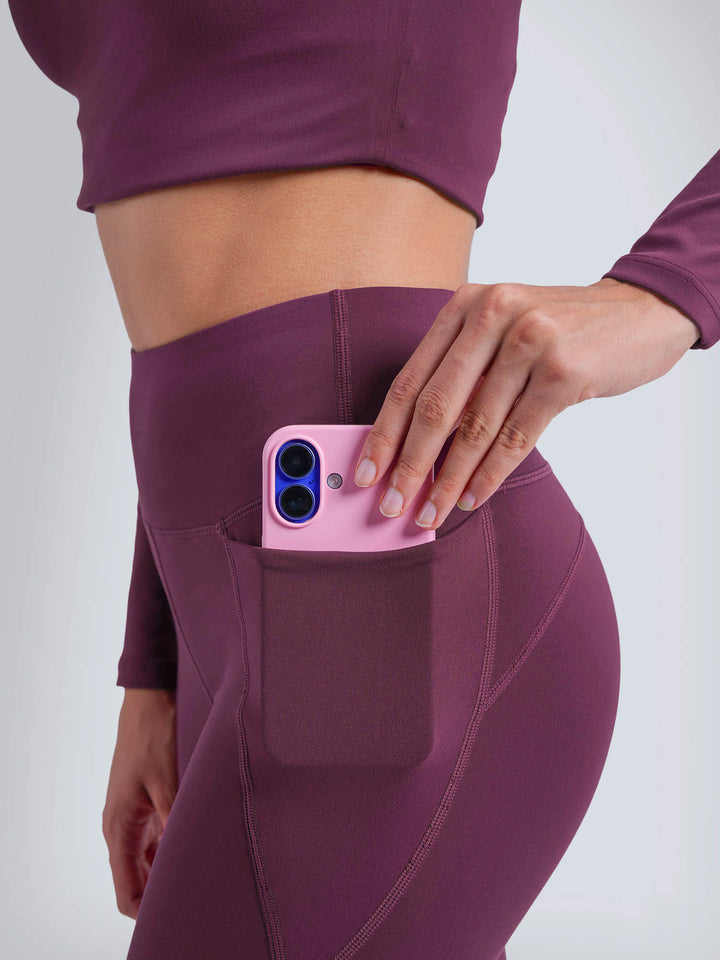 Burgundy Sculpt Bootcut Leggings