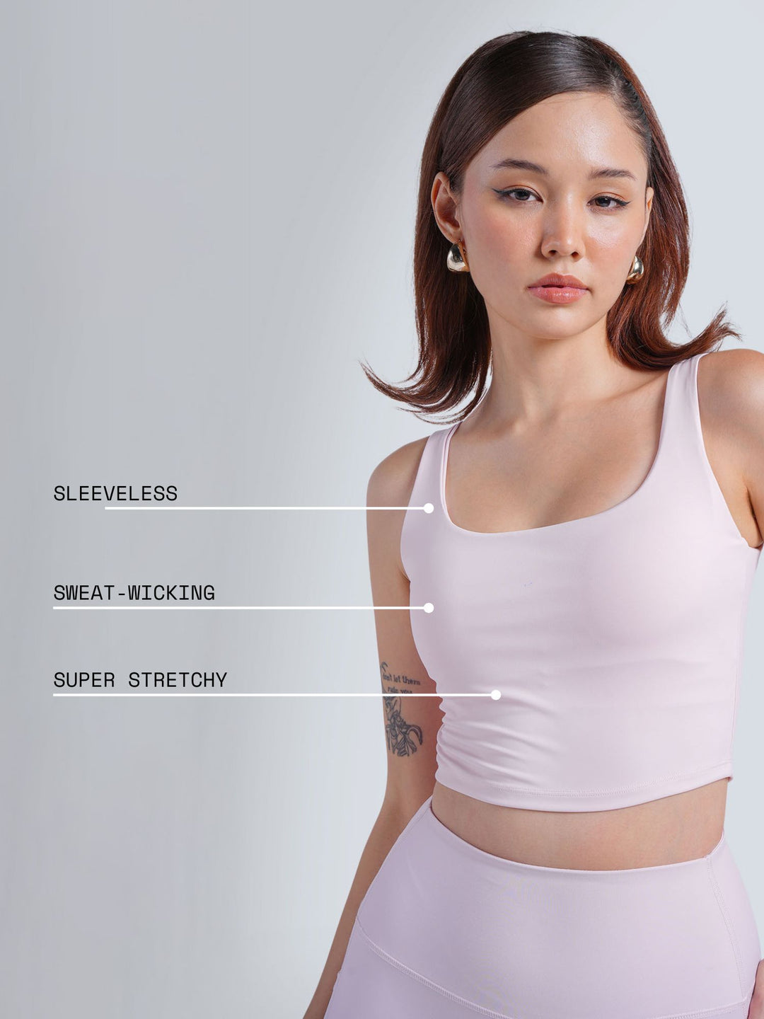 Pink Aerial Crop Tank