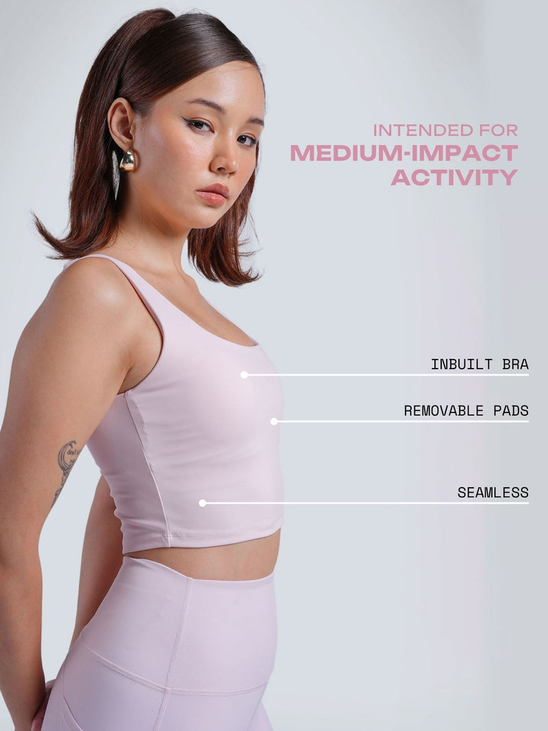 Pink Aerial Crop Tank