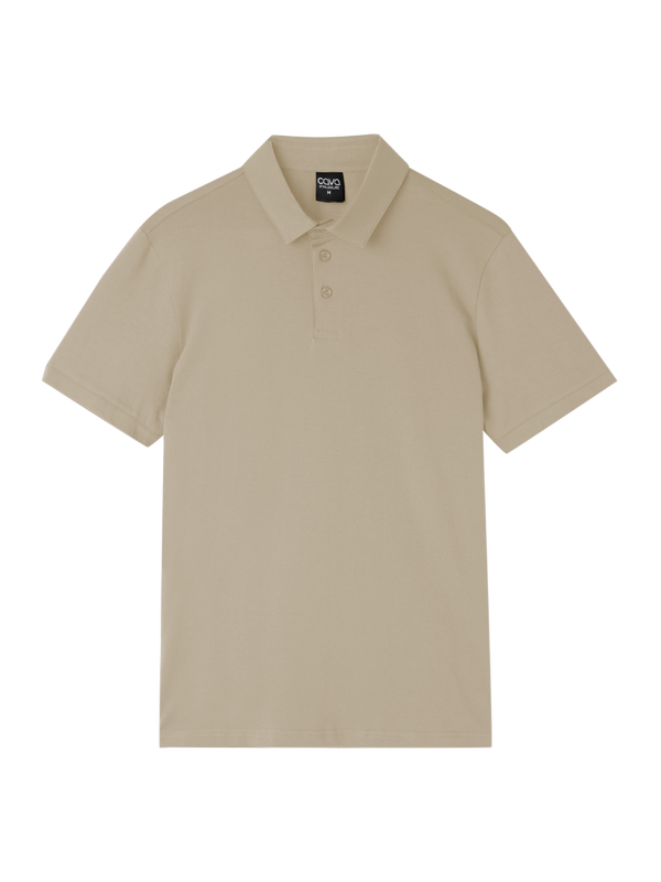 Sand Supima Polo T-Shirt - Regular Fit