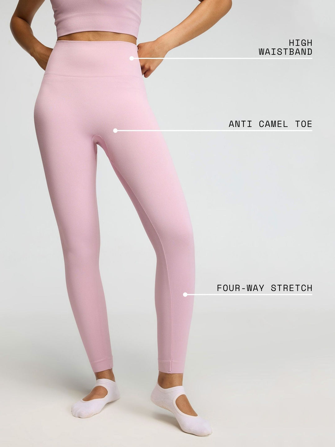 Pink Sky-Rise Leggings
