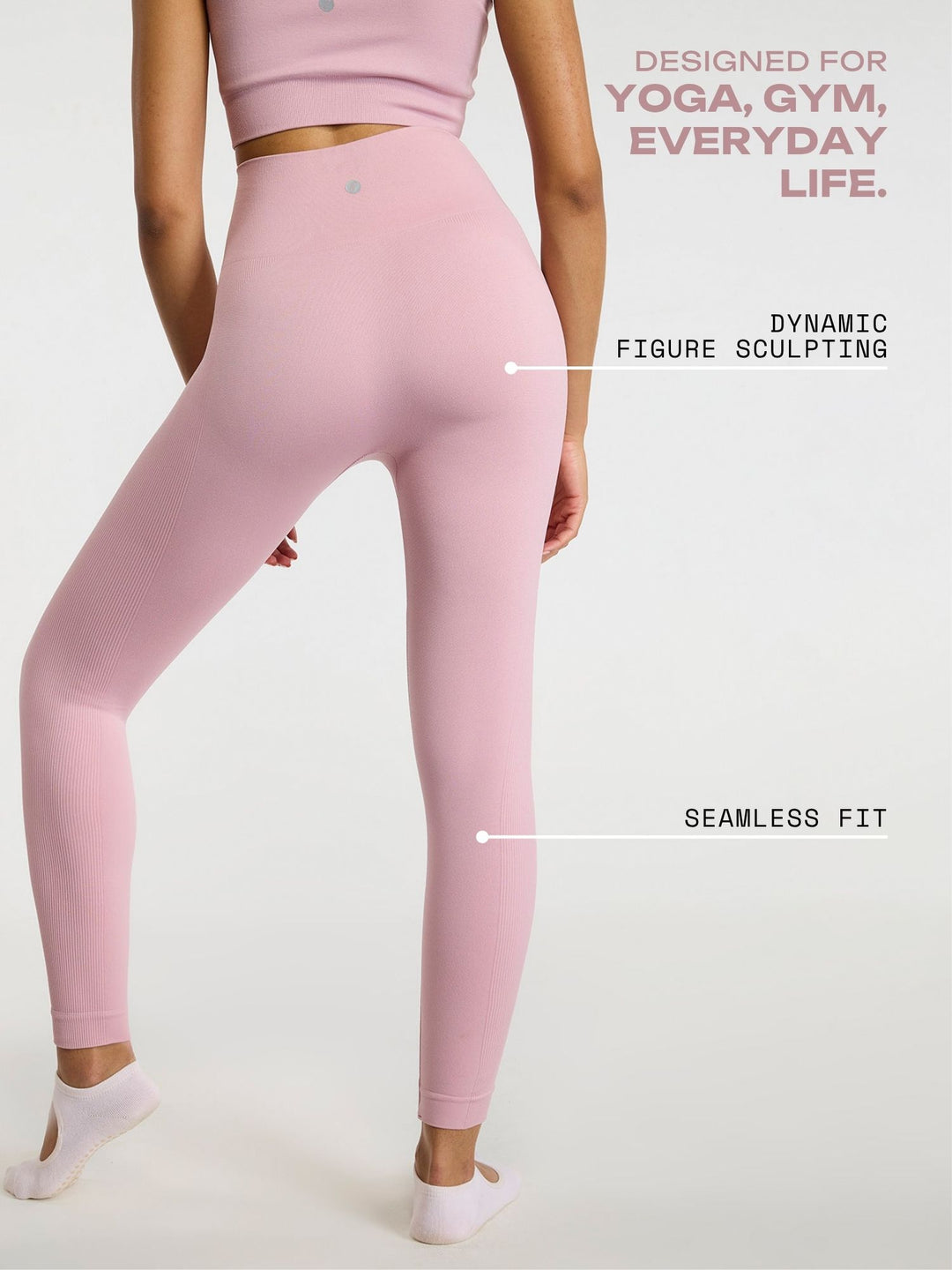 Pink Sky-Rise Leggings