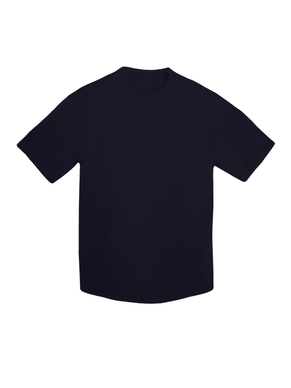 Black Solid Oversized Tee - Men