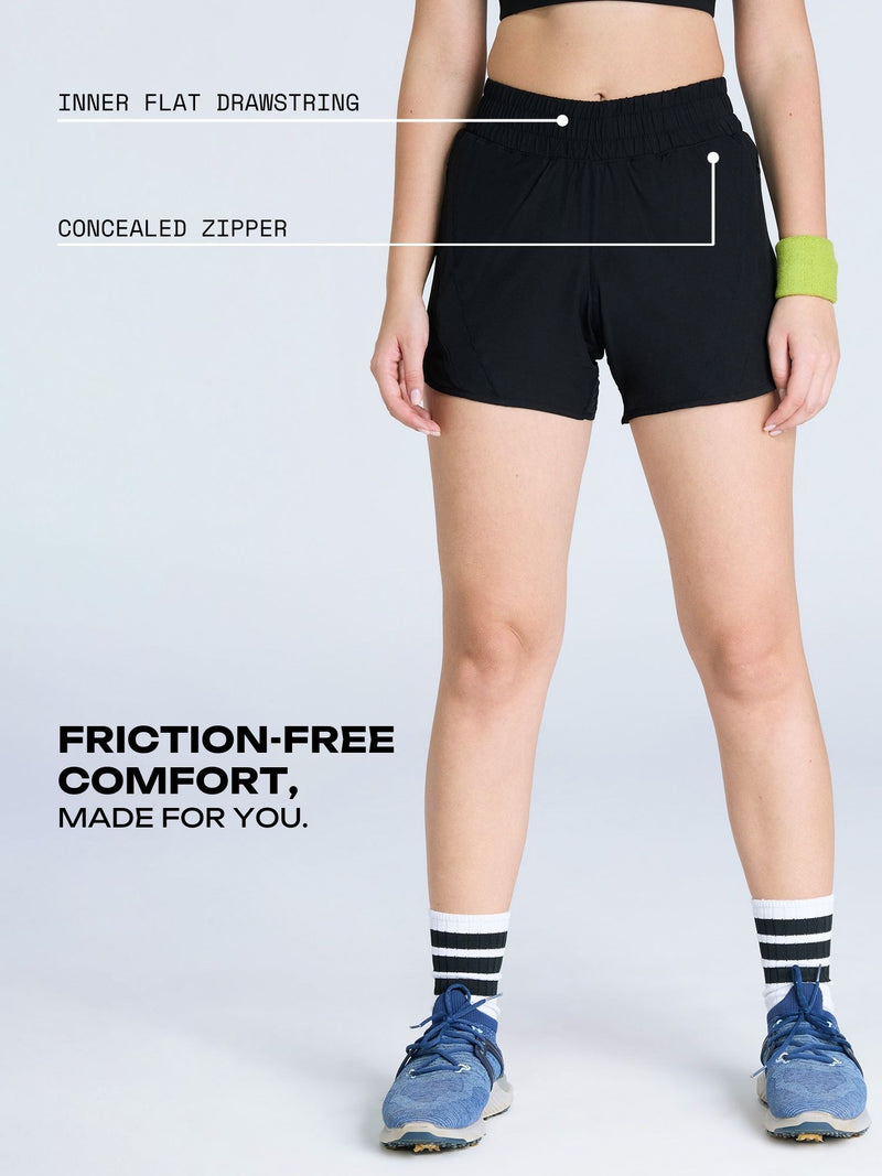 Black Sprint Shorts - Lined