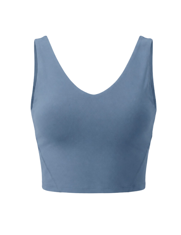 Steel Blue Refine Crop Tank