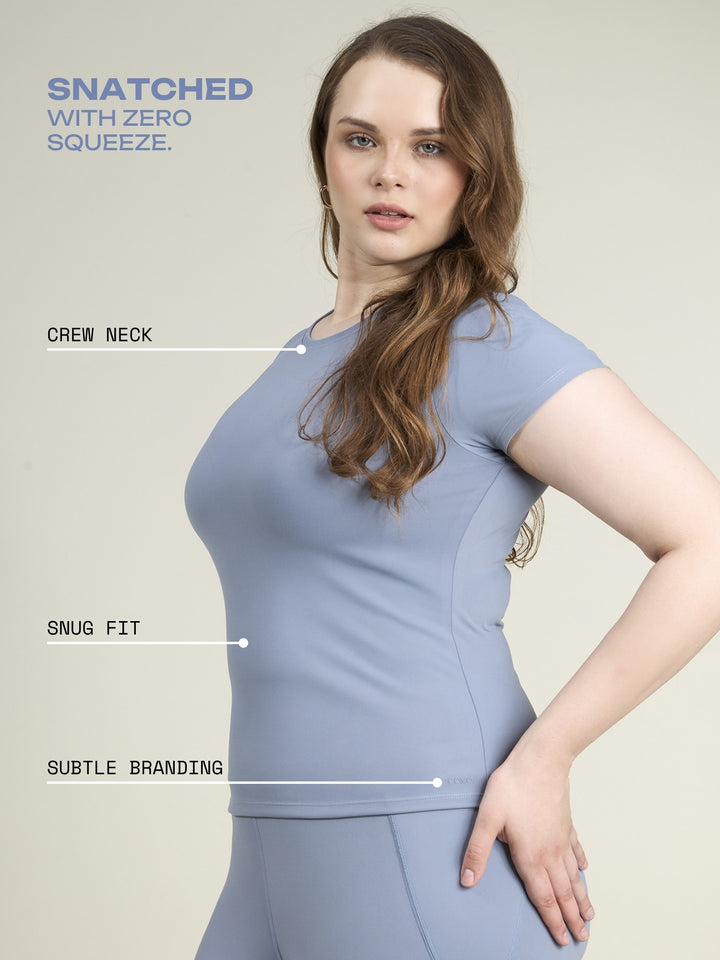 Storm Blue Sculpt Core Top