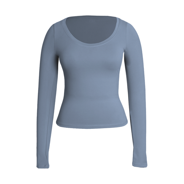 Storm Blue Sculpt Scoop Top