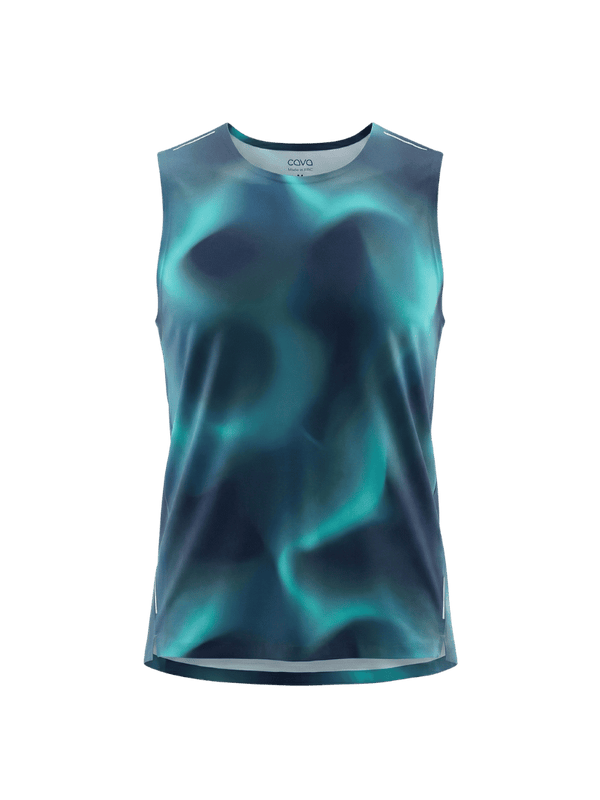 Teal Fluid Ozone Sleeveless Tank