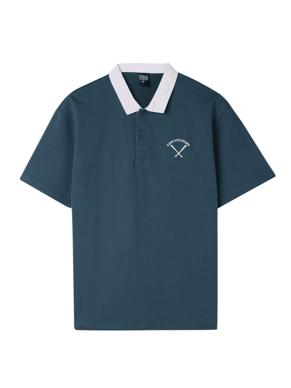 Teal Urban Zipper Polo