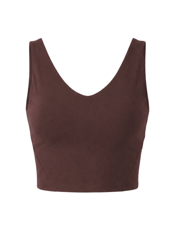 Brown Refine Crop Tank