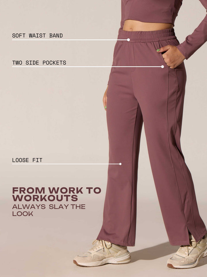 Dusty Rose Work And Wander Pants