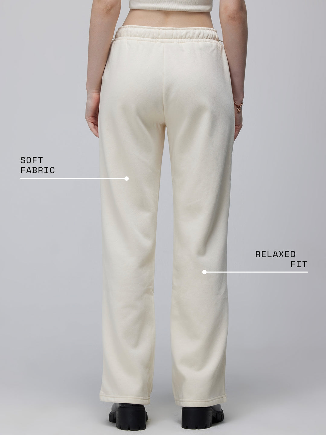 Ivory Relaxed Wide Leg Pants