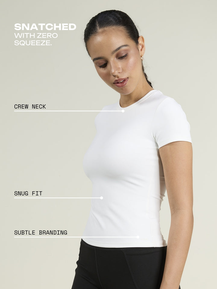 White Sculpt Core Top